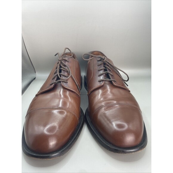 VTG Cole Haan City Oxford Cap Toe Mens 10.5 D British Tan Brown Leather 855746